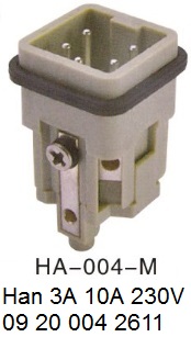 HA-004-M-H3A Han 3A 10A 230V 09 20 004 2611 OUKERUI-SMICO-Harting-Heavy-duty-connector.jpg